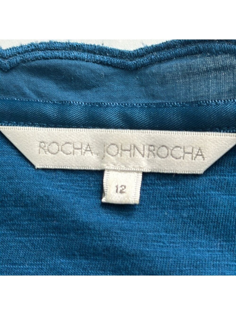 Rocha John Rocha Teal Blouse Size UK 12 - Picture 5 of 15